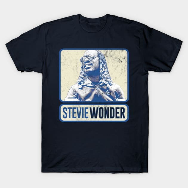 Stevie Wonder /// Faded Style Retro Fan Design T-Shirt by DankFutura